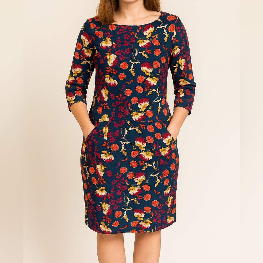 Yessica by C&A Floral Navy base Dress – Size M
